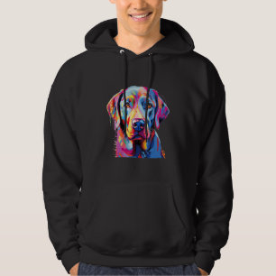 Cool Colorful Labrador Retriever Portrait Graphic Hoodie