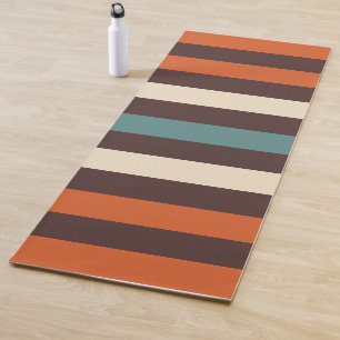 Cool Colorful Retro Stripes  Yoga Mat