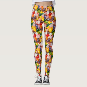Cool colorful sweet Easter Jelly Beans Candy Leggings