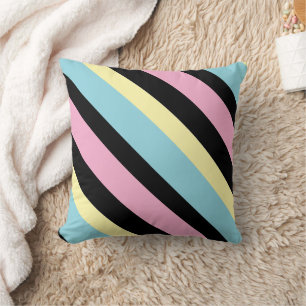 Cool Colors Stripes pattern  Cushion