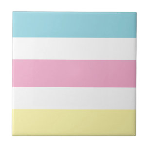 Cool Colors Stripes Tile