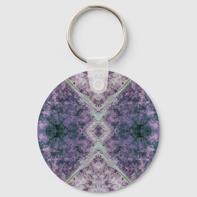 Cool Colour Abstract Pattern Keychain (Front)