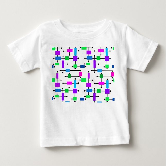 Cool Colour Grid  Baby T-Shirt (Front)