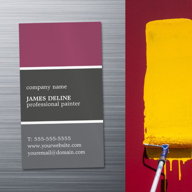 Cool Colour Palette Professional Painter Magnetic Business Card (Creator Uploaded)