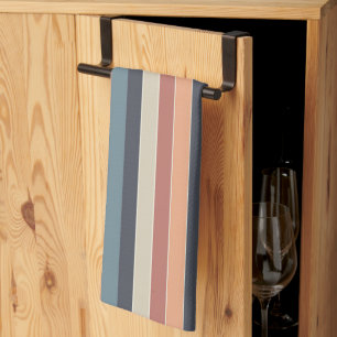 Cool Colour Palette Stripes  Tea Towel