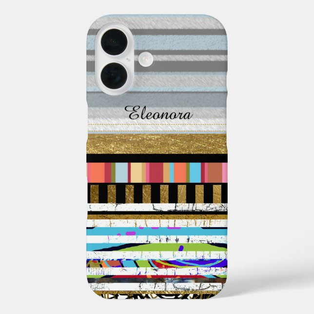 Cool Colour Stripes Custom Case-Mate iPhone Case (Back)