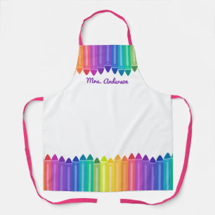 Cool Coloured Crayons Personalise Apron