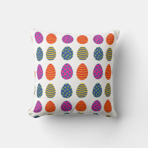 Cool coloured easter eggs cushion