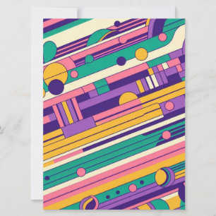 Cool, colourful 80s/90s retro designed holiday card