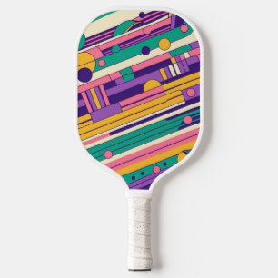 Cool, colourful 80s/90s retro designed pickleball paddle