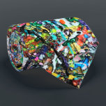 Cool Colourful Abstract Art Paint Splatter Pattern Tie<br><div class="desc">Great gift idea for women,  men,  mum,  dad,  wife,  husband,  her,  him,  girlfriend,  boyfriend,  teenage girl,  teenage boy,  girls,  boys,  friend woman,  friend man,  women who have everything,  men who have everything.</div>