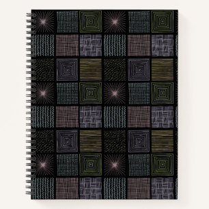 Cool Colourful Abstract Black Notebook