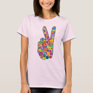 Cool, Colourful, and Groovy Peace Signs T-Shirt