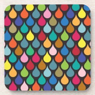 Cool Colourful Animal Scale Pattern Coaster