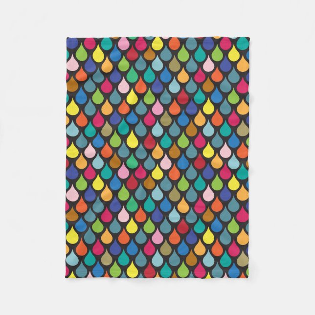 Cool Colourful Animal Scale Pattern Fleece Blanket (Front)