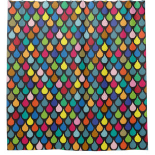 Cool Colourful Animal Scale Pattern Shower Curtain