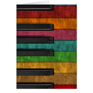 Cool colourful antique grunge effect piano