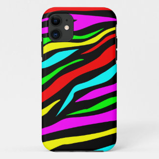 Cool Colourful/Black Zebra Print - iPhone 5 Case