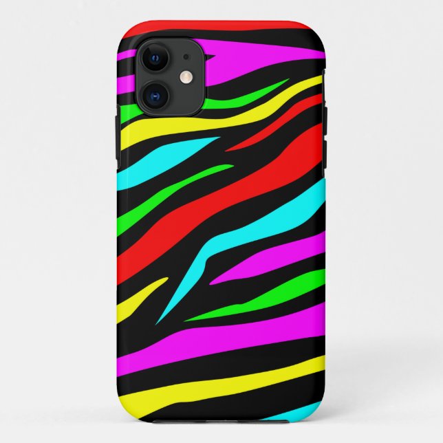 Cool Colourful/Black Zebra Print - iPhone 5 Case (Back)