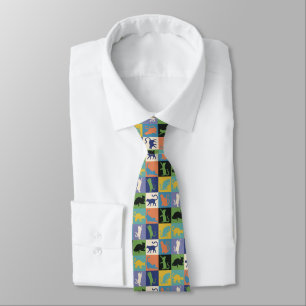 Cool Colourful Cats in Quilt Squares Tie
