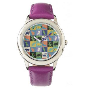 Cool Colourful Cats in Quilt Squares Watch
