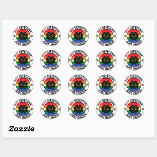 Cool Colourful Celebrate Neurodiversity quote Whit Classic Round Sticker