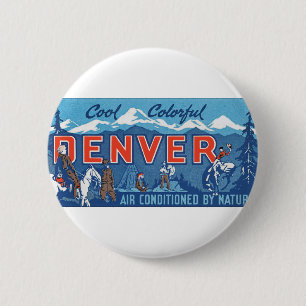 Cool Colourful Denver 6 Cm Round Badge