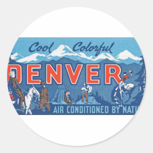 Cool Colourful Denver Classic Round Sticker