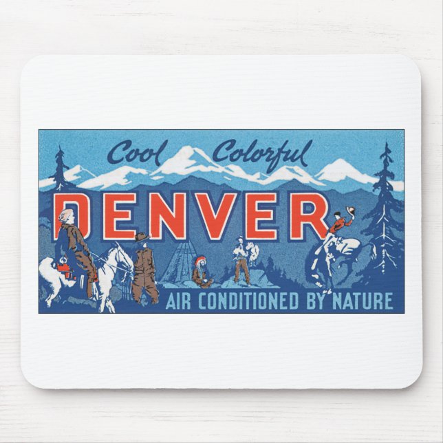 Cool Colourful Denver Mouse Mat (Front)