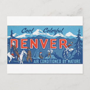 Cool Colourful Denver Postcard