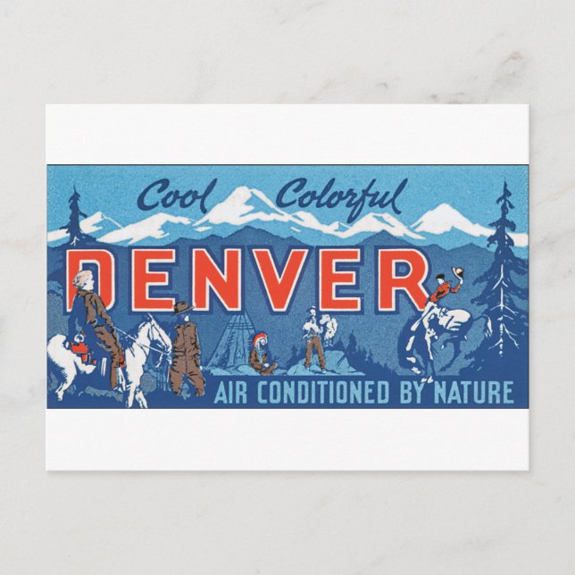 Cool Colourful Denver Postcard (Front)