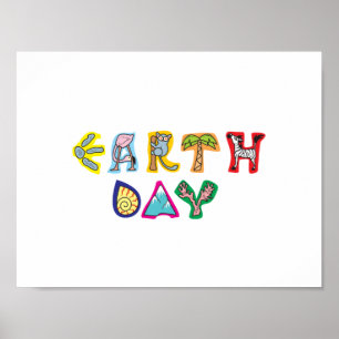 Cool Colourful Earth Day Custom Poster