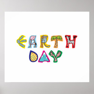 Cool Colourful Earth Day Custom Poster Print