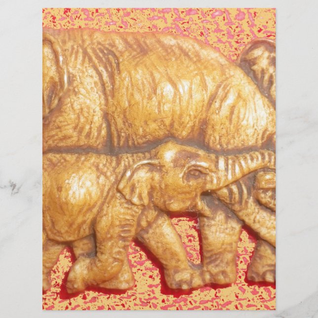Cool Colourful Elephant Family  (Front)