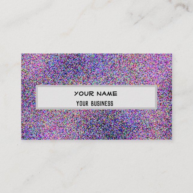 Cool Colourful Faux Glitter Sparkly Background Business Card (Front)
