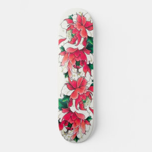 Cool Colourful Flowers Girl Deck Skateboard