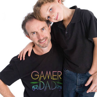 Cool Colourful 'GAMER' DAD | Father's Day T-Shirt