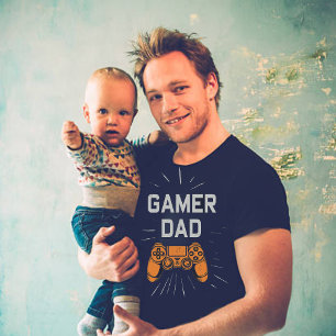 Cool Colourful 'GAMER' DAD   Father's Day T-Shirt