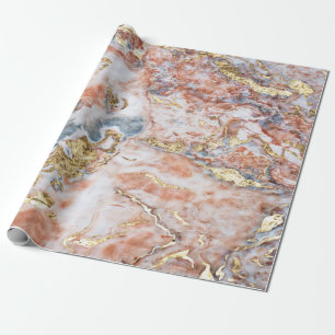 Cool Colourful Gold Marble Texture Wrapping Paper