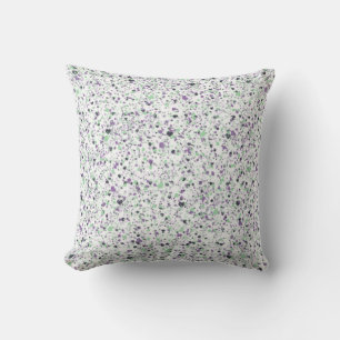 Cool, Colourful Hearts Splatter Paint, Speckled Cushion