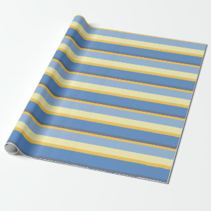 Cool Colourful Horizontal Stripes Wrapping Paper