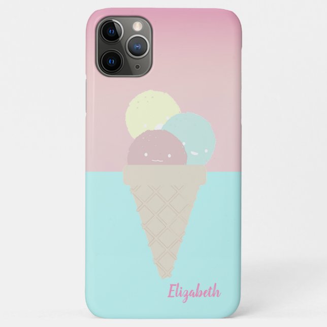 Cool Colourful Ice Cream Cones - Personalised Case-Mate iPhone Case (Back)