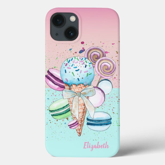Cool Colourful Ice Cream Macaroons Case-Mate iPhone Case (Back)