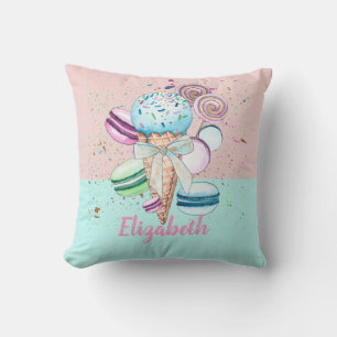 Cool Colourful Ice Cream Macaroons   Cushion