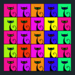 Cool Colourful Kitty Cat Pop Art Squares Poster<br><div class="desc">Cool Kitty Cat Pop Art with lots of colours. 

 "pop art" "cool pop art" "pop art prints" "retro pop art" "Cat" "cats" "kitty" "feline" "animal pop art" "gifts for cat lovers" "colourful" "cute cats" "retro pop art"</div>