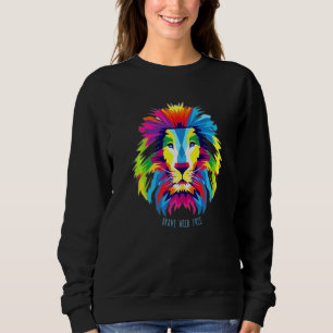 Cool Colourful Lion Head Sweatshirt
