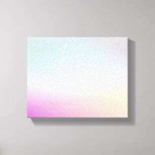 Cool Colourful Ombre Gradients & Your Script Canvas Print
