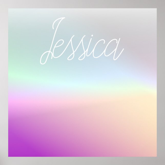 Cool Colourful Ombre Gradients & Your Script Poster (Front)
