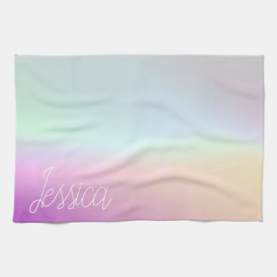 Cool Colourful Ombre Gradients & Your Script Tea Towel