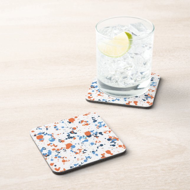 Cool Colourful Paint Splatter  Coaster (Right Side)
